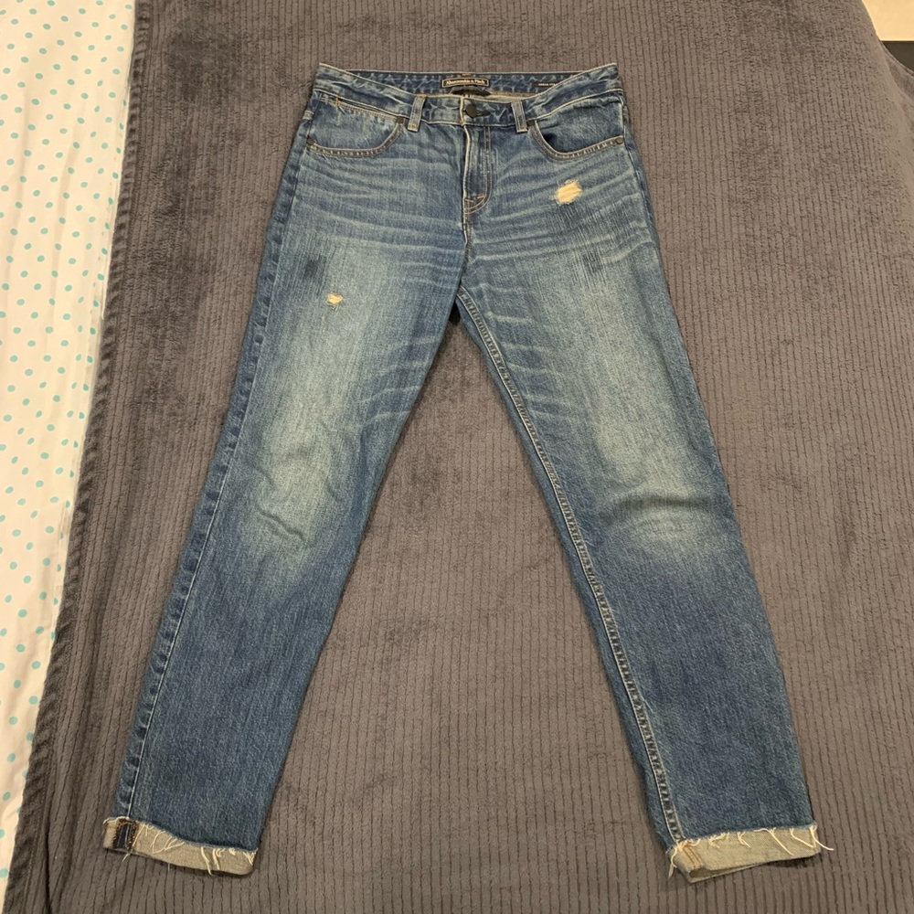 Ankle length straight jeans